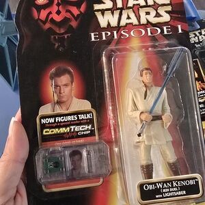 Star Wars Episode I Obi-Wan Kenobi Figure with Blue Lightsaber